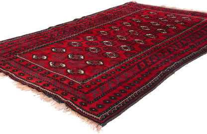 4 x 7 Antique Persian Turkoman Rug 79164