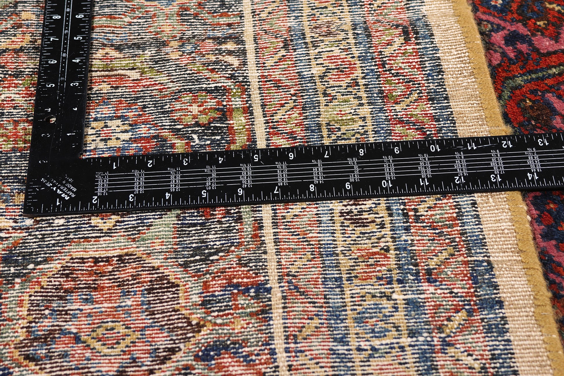 13 x 21 Antique Pink Persian Hamadan Rug 78339