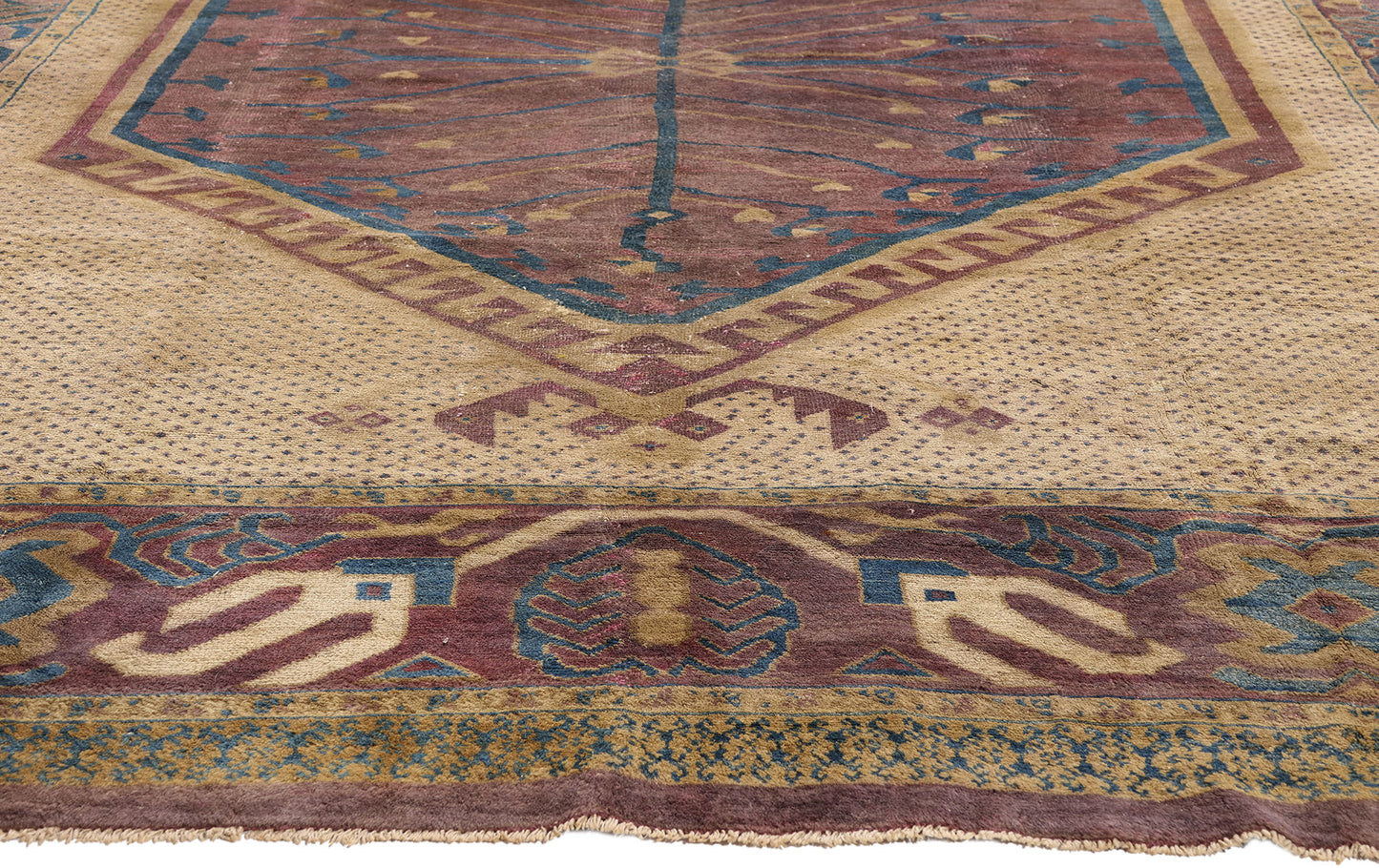 9 x 11 Plum Antique Persian Khotan Rug 79303