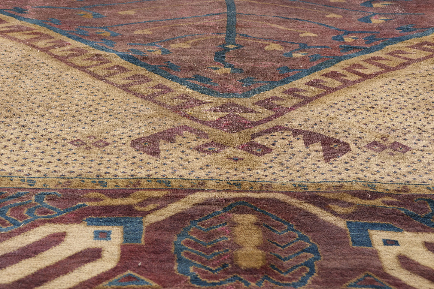 9 x 11 Plum Antique Persian Khotan Rug 79303