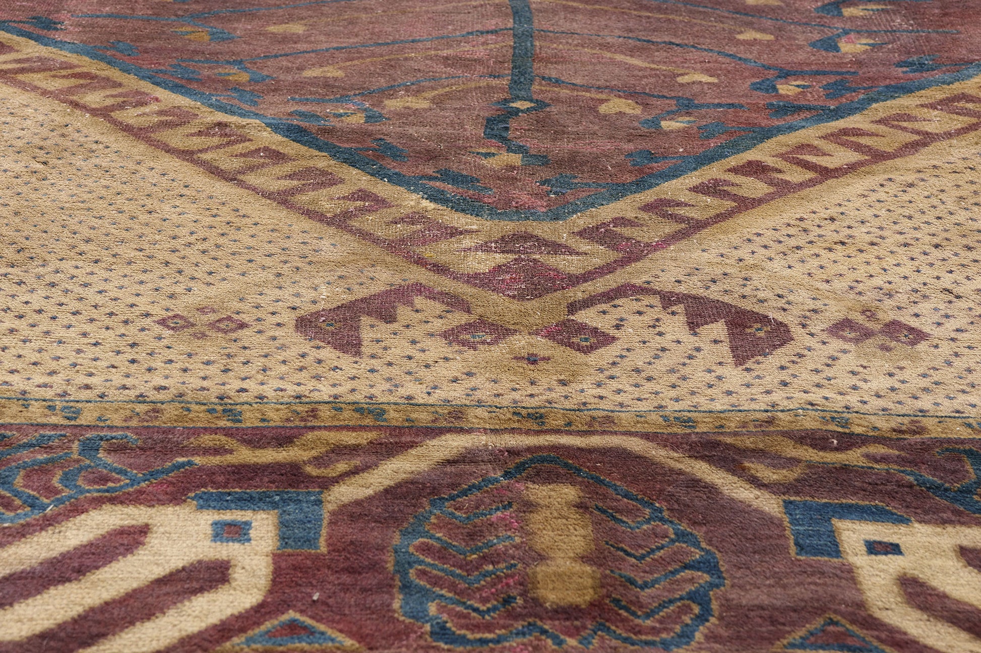 9 x 11 Plum Antique Persian Khotan Rug 79303