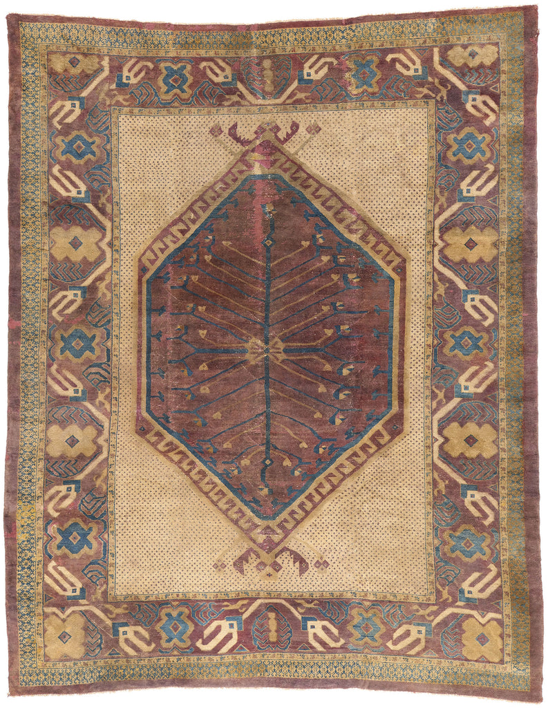 9 x 11 Plum Antique Persian Khotan Rug 79303