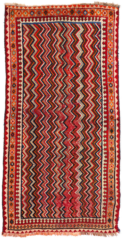 4 x 7 Antique Persian Qashqai Rug 61050