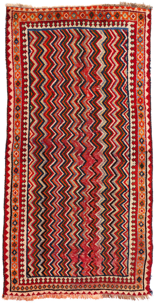 4 x 7 Antique Persian Qashqai Rug 61050