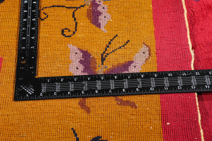 9 x 11 Antique Red Chinese Art Deco Rug 79219