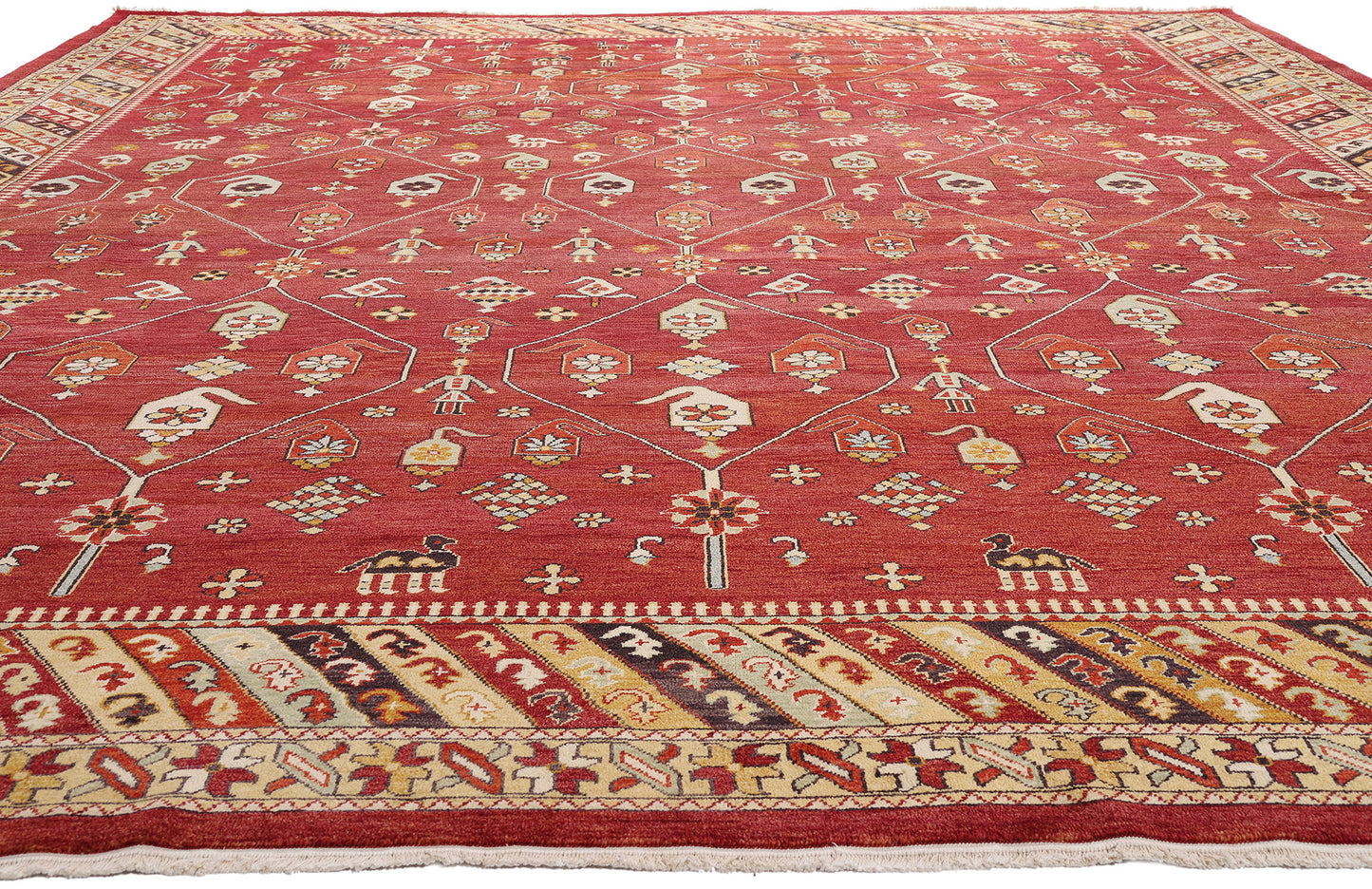 12 x 15 Antique Turkish Oushak Rug 79254