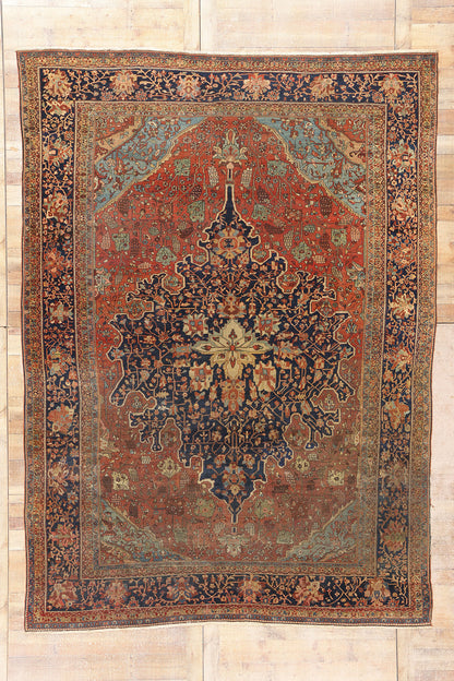 9 x 12 Antique Persian Farahan Rug 79211