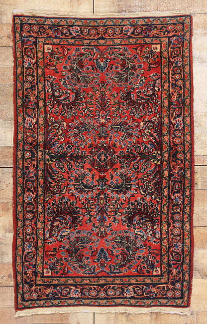 3 x 4 Antique Persian Hussainabad Hamadan Rug 78995