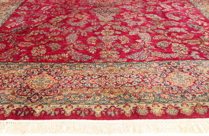 12 x 18 Antique Red Persian Kerman Rug 79162