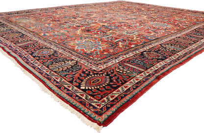 14 x 17 Antique Red Persian Mahal Rug 79269