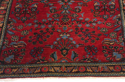 2 x 4 Antique Red Persian Sarouk Rug 79010