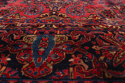 13 x 19 Antique Red Persian Sarouk Rug 79124