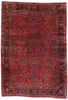 13 x 19 Antique Red Persian Sarouk Rug 79124
