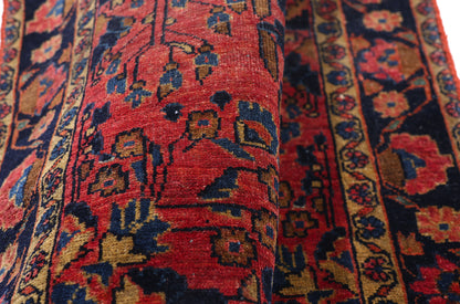 2 x 5 Antique Red Persian Sarouk Rug 79285
