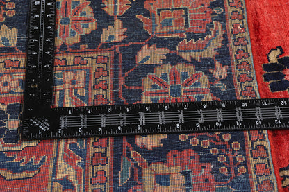6 x 10 Antique Red Persian Mohajeran Sarouk Rug 79184