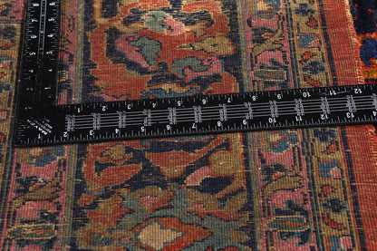 9 x 11 Antique Red Persian Mohajeran Sarouk Rug 79263