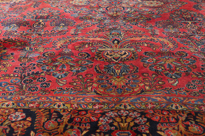 9 x 11 Antique Red Persian Sarouk Rug 79225