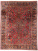 9 x 11 Antique Red Persian Sarouk Rug 79225
