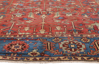 8 x 12 Red Antique Persian Serapi Rug 61530
