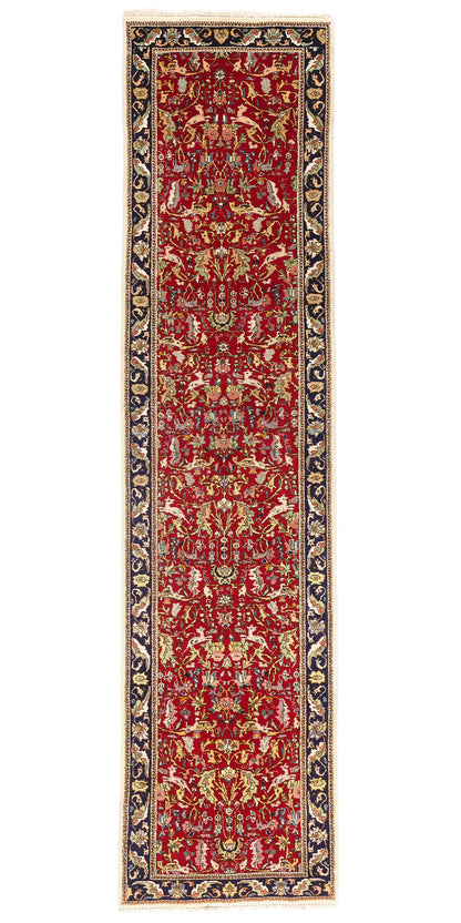 3 x 13 Antique Red Persian Tabriz Rug 90034