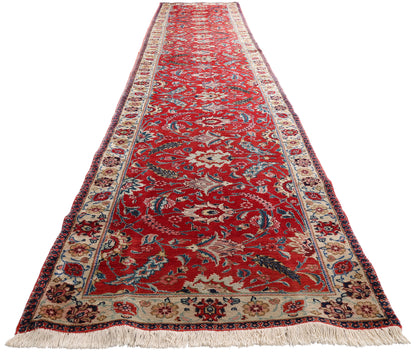 3 x 19 Antique Red Persian Tabriz Rug 90036