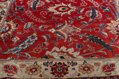 3 x 19 Antique Red Persian Tabriz Rug 90036
