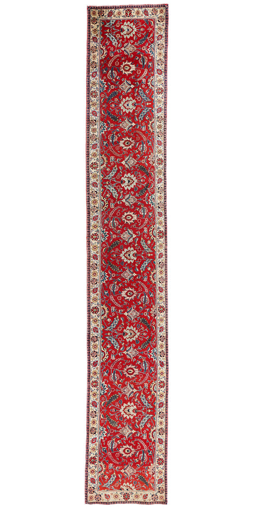 3 x 19 Antique Red Persian Tabriz Rug 90036