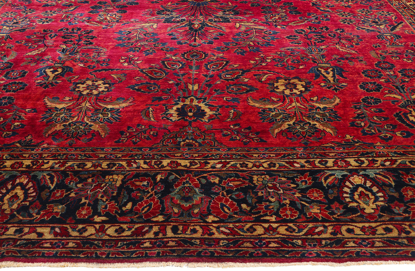 10 x 16 Antique Persian Sarouk Rug 78983