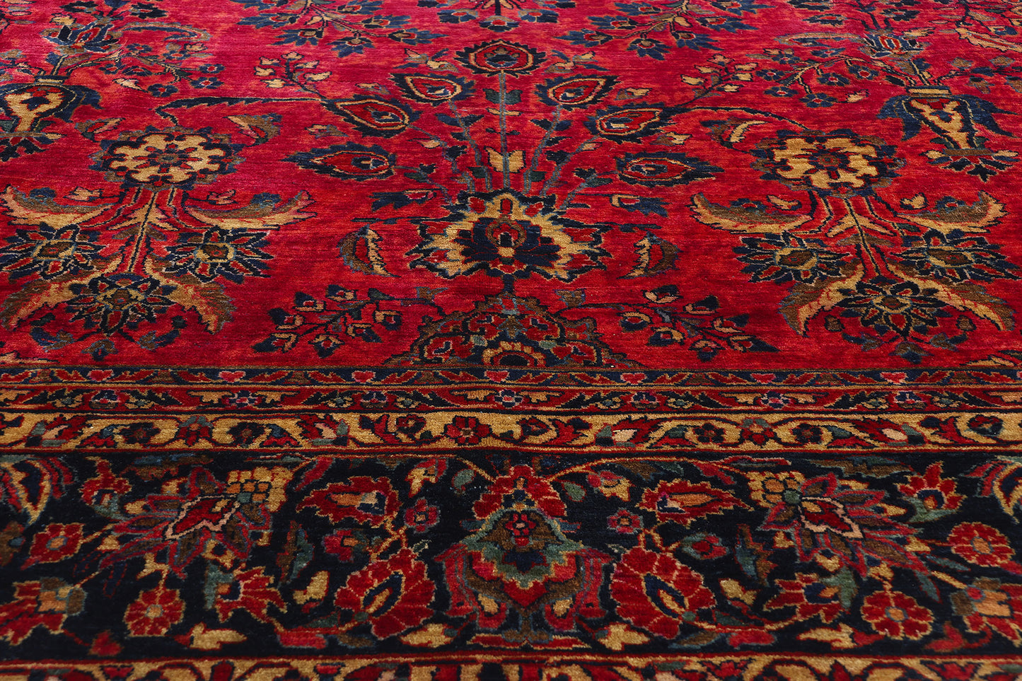 10 x 16 Antique Persian Sarouk Rug 78983