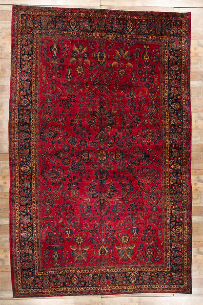 10 x 16 Antique Persian Sarouk Rug 78983
