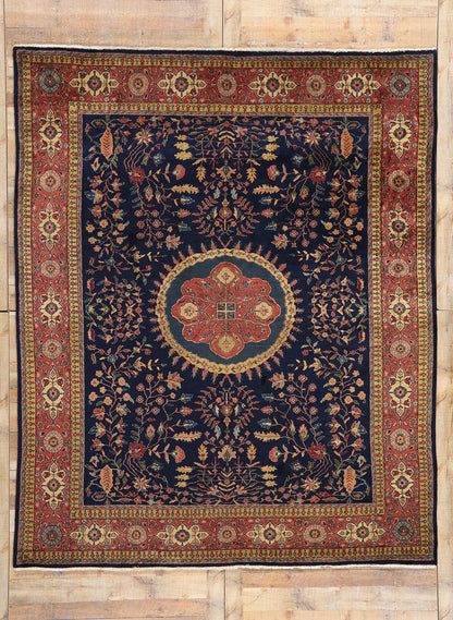8 x 10 Vintage Indian Sarouk Rug 79007