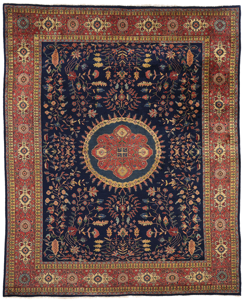8 x 10 Vintage Indian Sarouk Rug 79007
