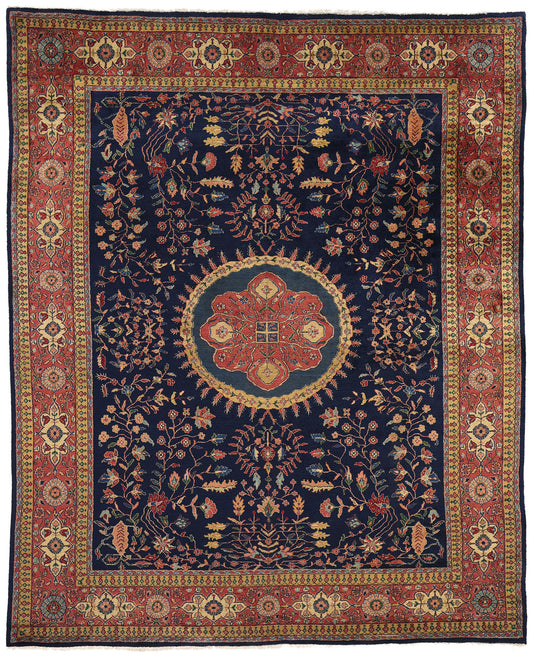 8 x 10 Vintage Indian Sarouk Rug 79007
