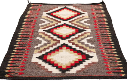 3 x 5 Earth-Tone Antique Teec Noc Pos Navajo Rug 79298