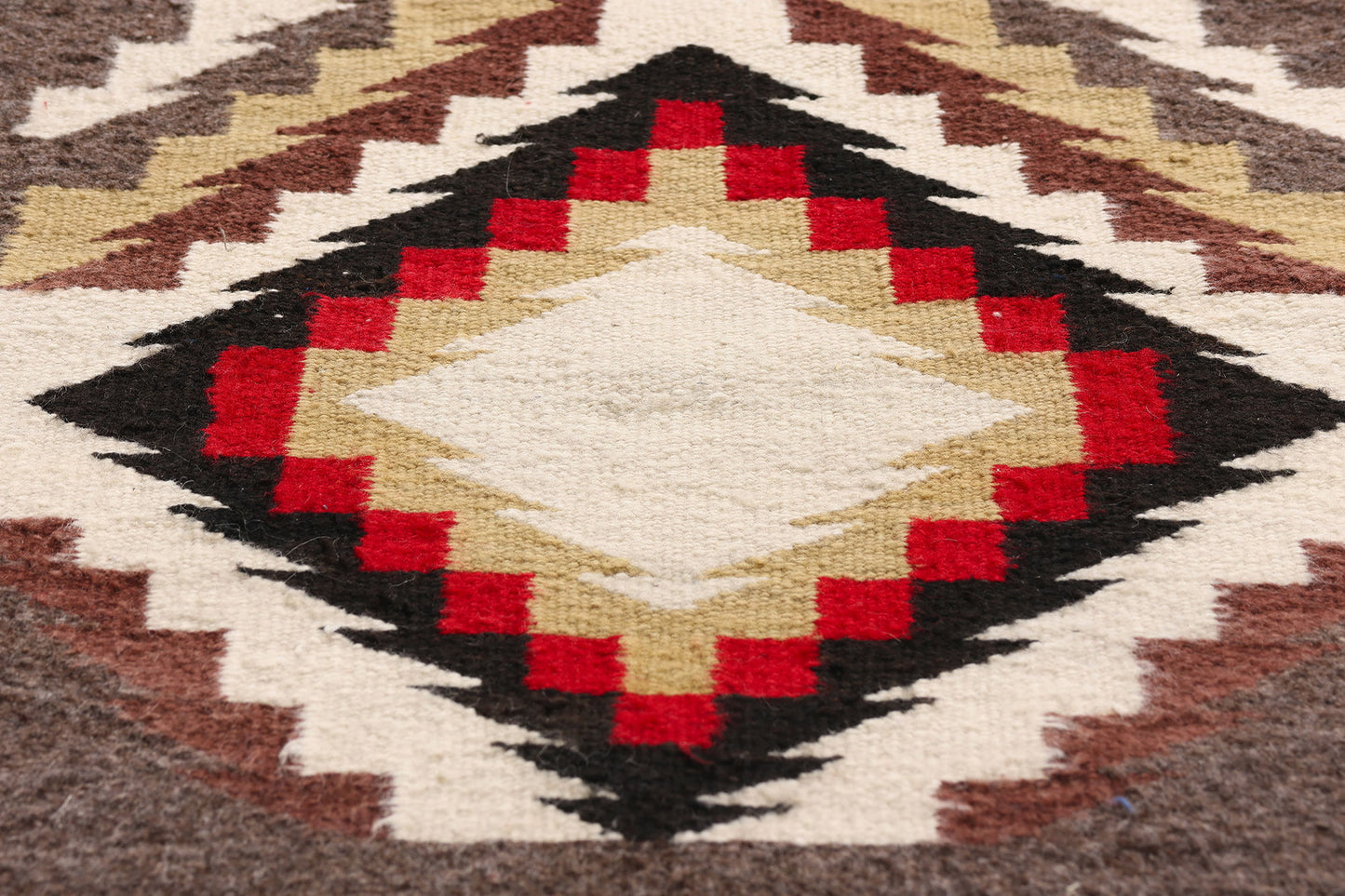3 x 5 Earth-Tone Antique Teec Noc Pos Navajo Rug 79298