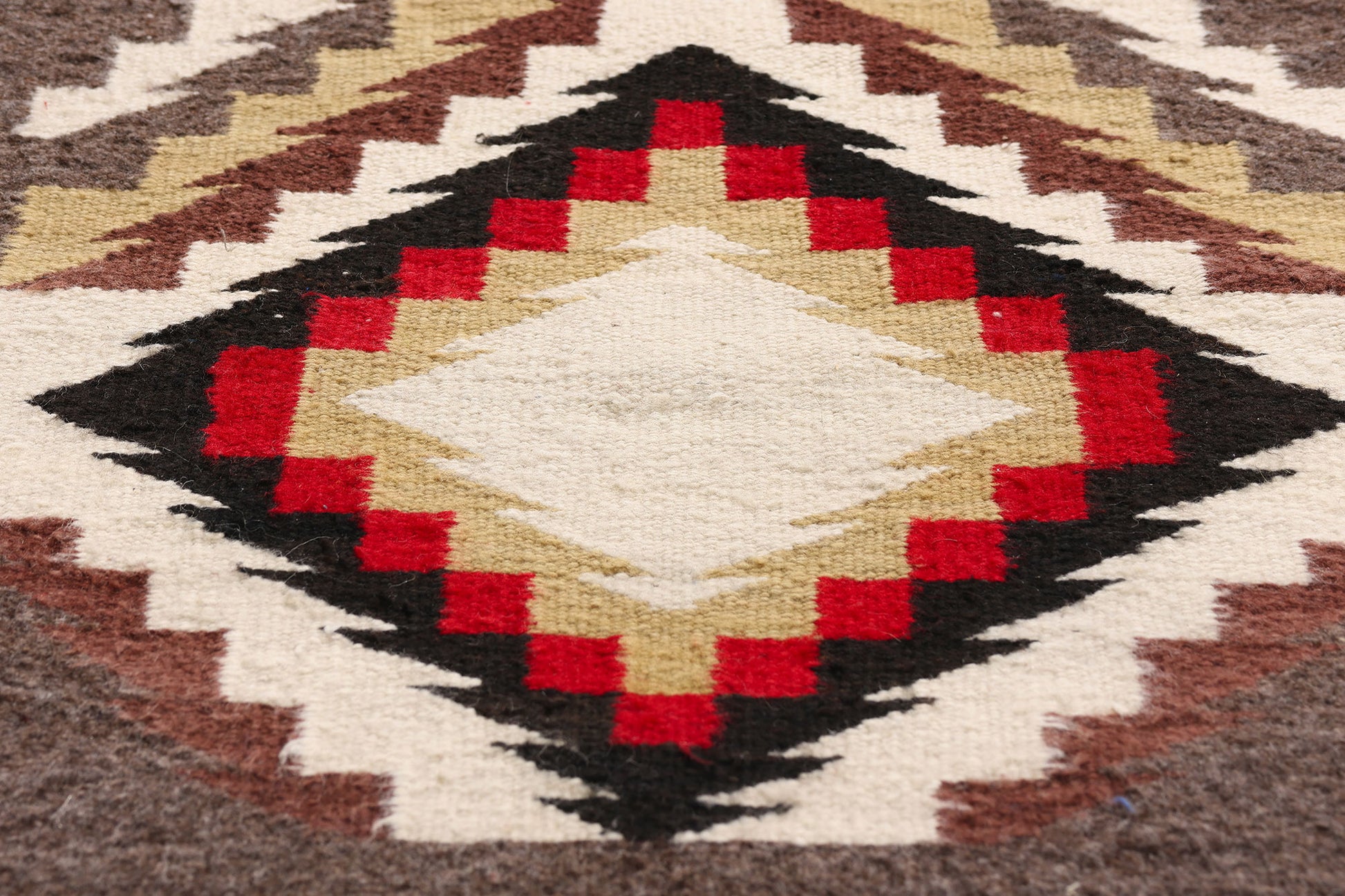 3 x 5 Earth-Tone Antique Teec Noc Pos Navajo Rug 79298