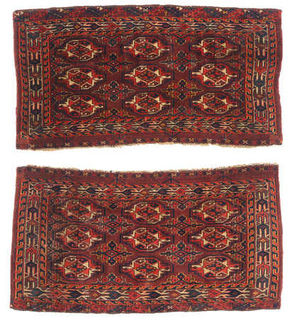 2 x 4 Red Antique Afghan Turkmen Chuval Bag 79342