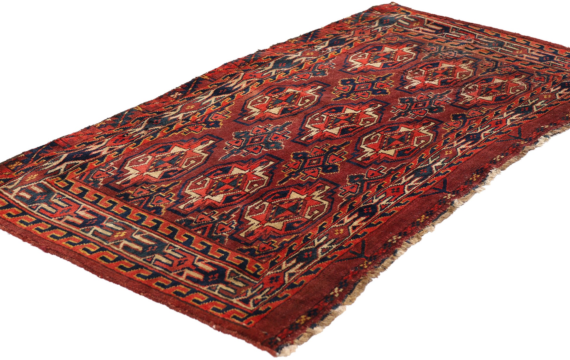 2 x 4 Red Antique Afghan Turkmen Chuval Bag 79342