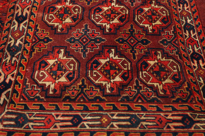 2 x 4 Red Antique Afghan Turkmen Chuval Bag 79342