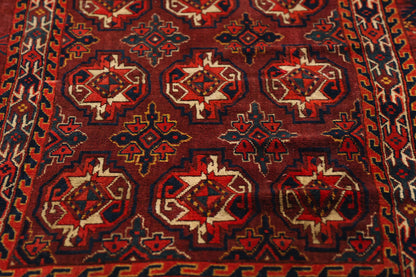 2 x 4 Red Antique Afghan Turkmen Chuval Bag 79343