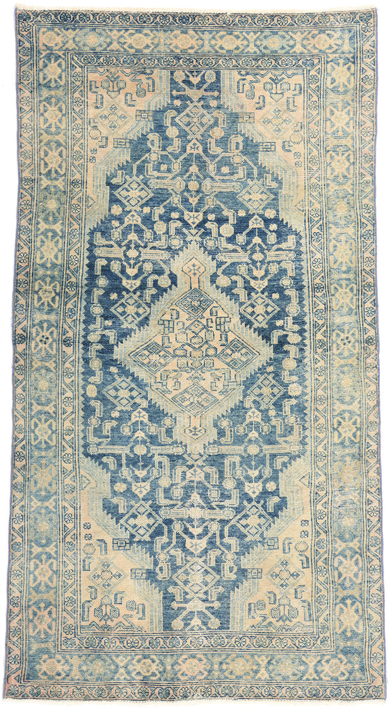 4 x 7 Antique Blue Persian Malayer Rug 61263