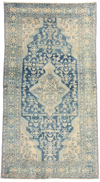 4 x 7 Antique Blue Persian Malayer Rug 61263