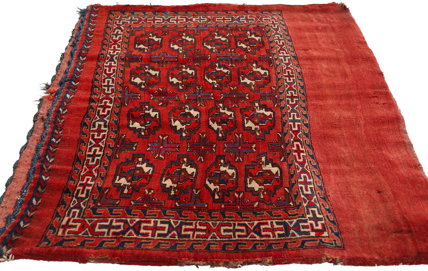 2 x 4 Antique Turkmen Chuval Bag Face Rug 79341
