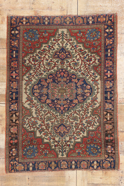 4 x 5 Antique Persian Farahan Rug 78971