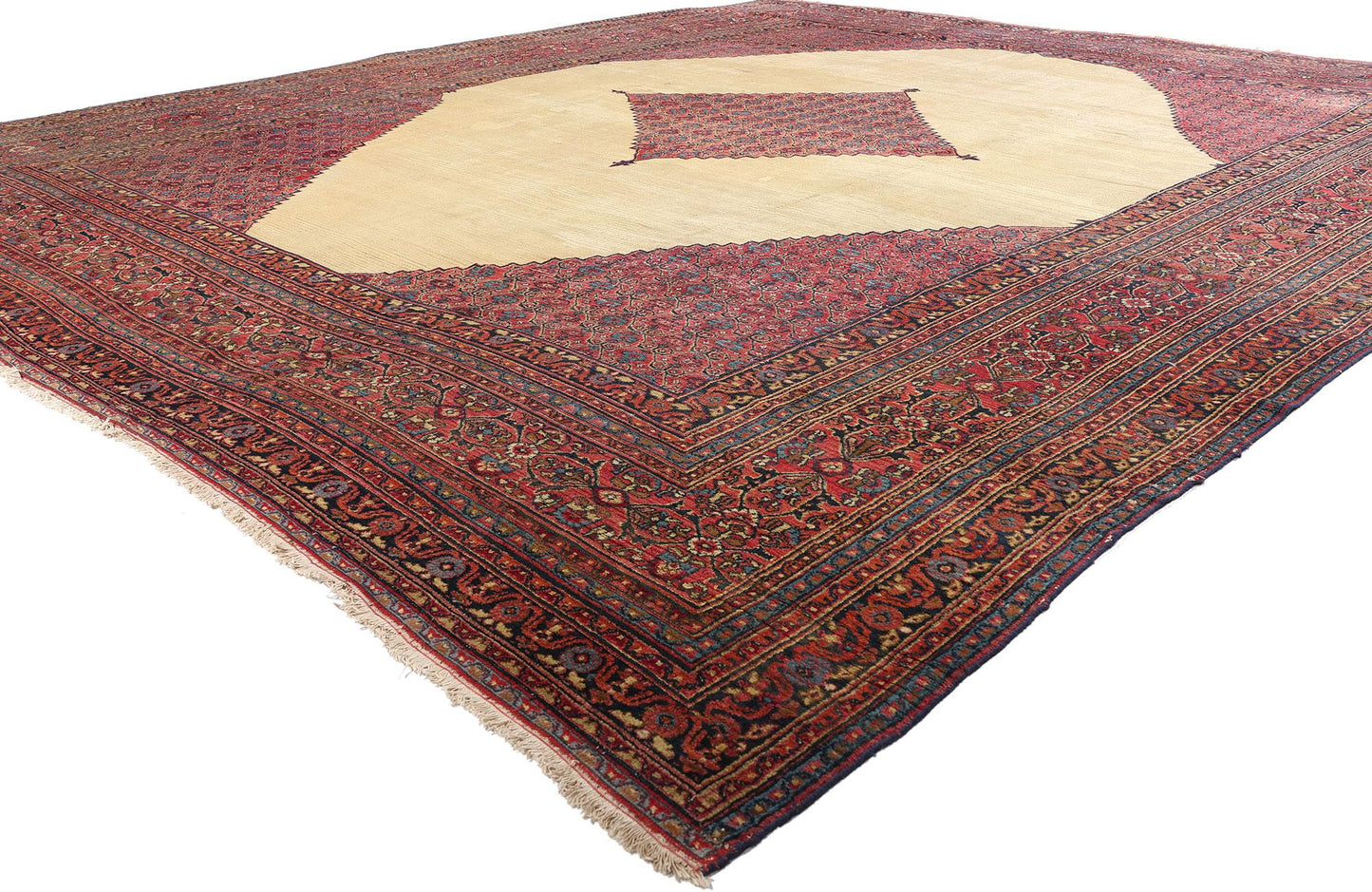 14 x 16 - Red Antique Persian Khorassan Rug - 74232