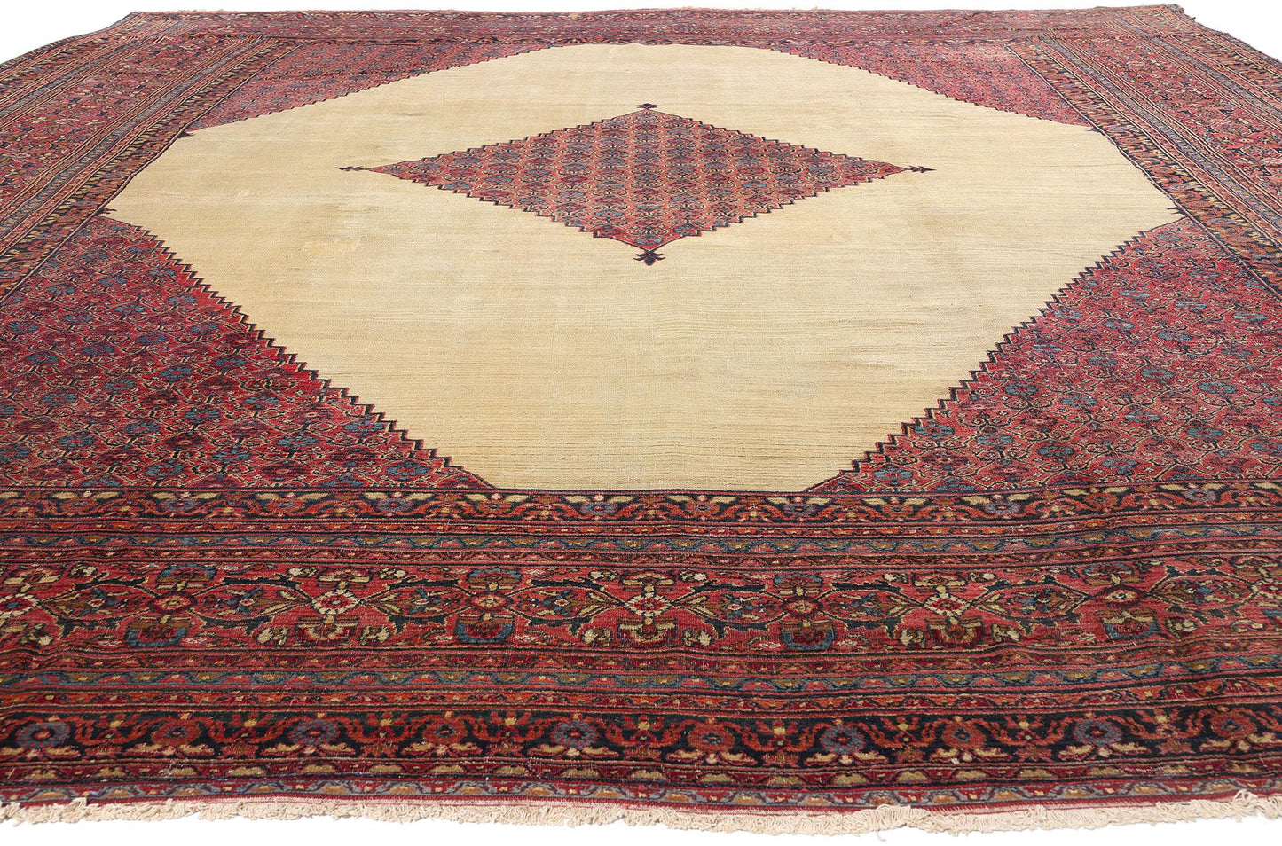 14 x 16 - Red Antique Persian Khorassan Rug - 74232