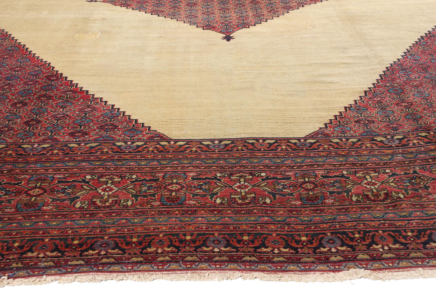 14 x 16 - Red Antique Persian Khorassan Rug - 74232