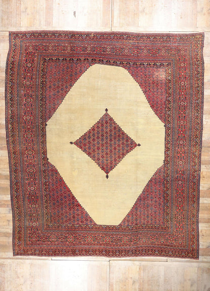 14 x 16 - Red Antique Persian Khorassan Rug - 74232