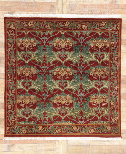7 x 7 Vintage Tibetan Arts & Crafts Style Rug 79148
