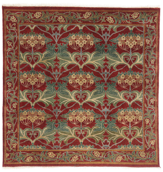 7 x 7 Vintage Tibetan Arts & Crafts Style Rug 79148